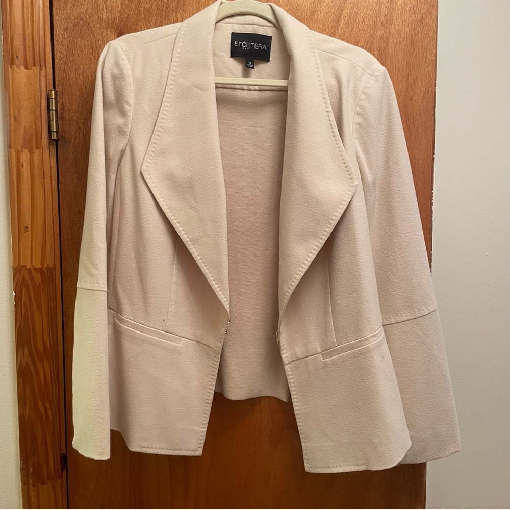 ETCETERA Textured Cream Designer Blazer - NWOT